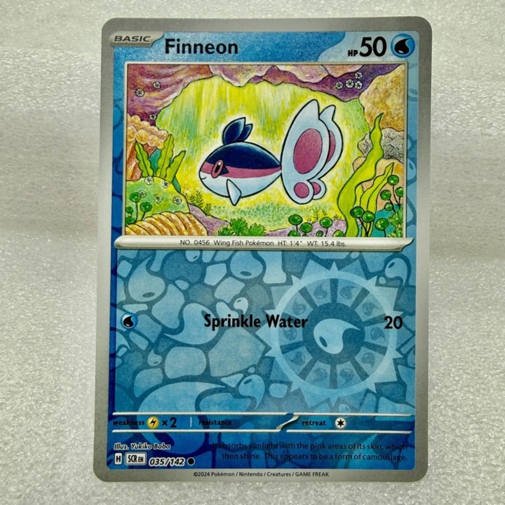 Finneon 035/142 Sv07: Stellar Crown Reverse Holo Pokémon TCG Mint Unplayed